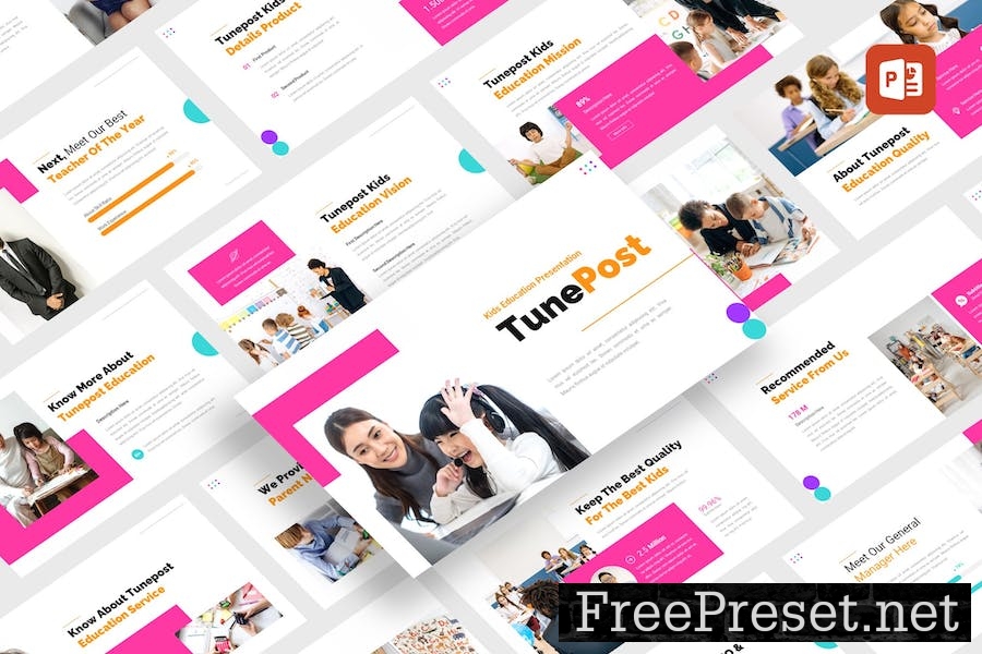 Tunepost - Kids Education PowerPoint Template ZTDU78J