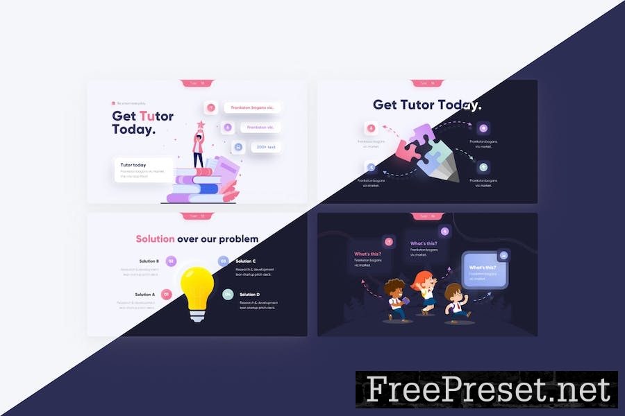 Tutor Creative Education PowerPoint Template U7VQZXS