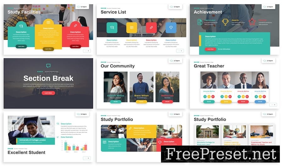 U-Learn - Education Powerpoint Template ES6GPYF