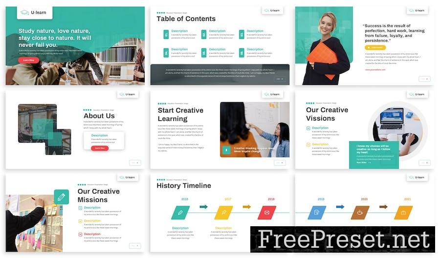 U-Learn - Education Powerpoint Template ES6GPYF