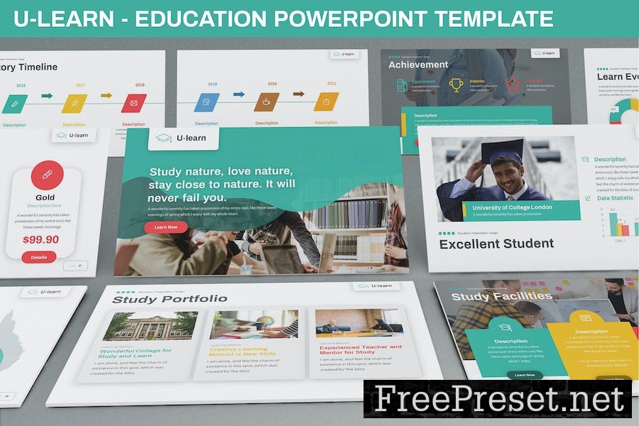 U-Learn - Education Powerpoint Template ES6GPYF