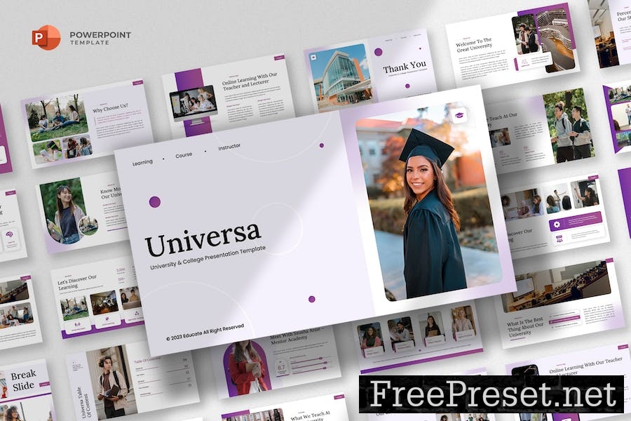 Universa - Education PowerPoint Template ZLZLMN5