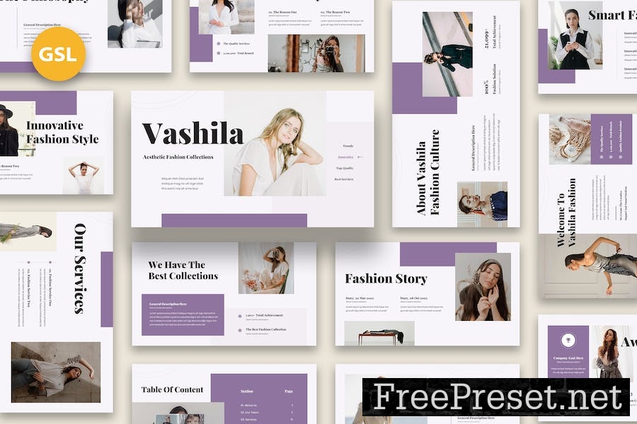 Vashila - Fashion Collection Google Slides AZ5RUUM