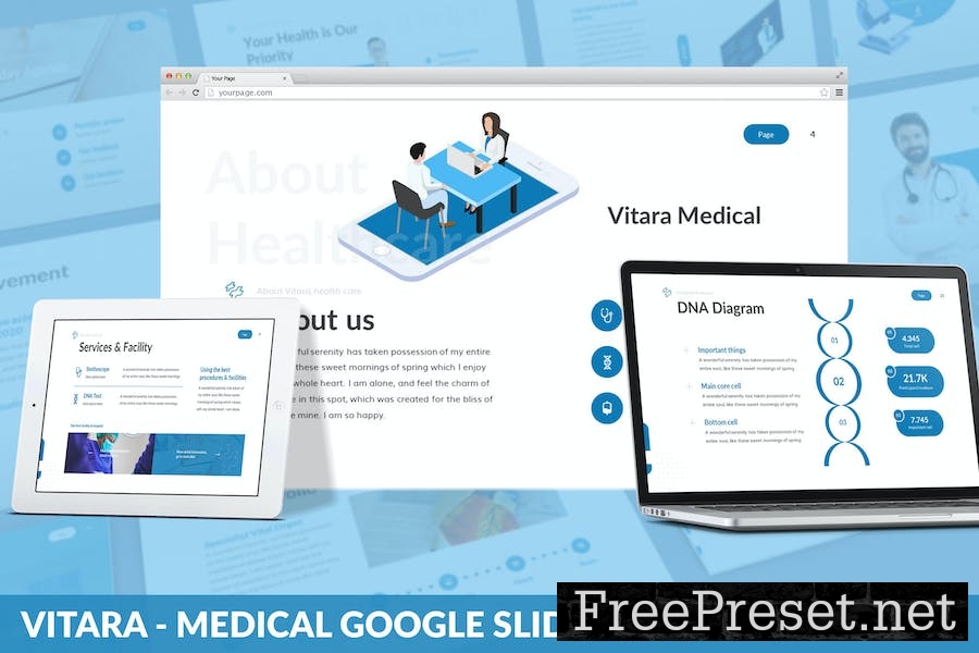 Vitara - Medical Google Slides Template MKK2HWK