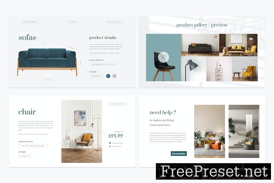 Wofen Furniture Keynote Template