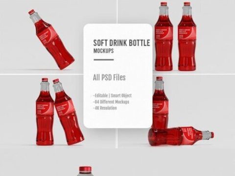 08 PSD Soft Drink Bottle Mockups