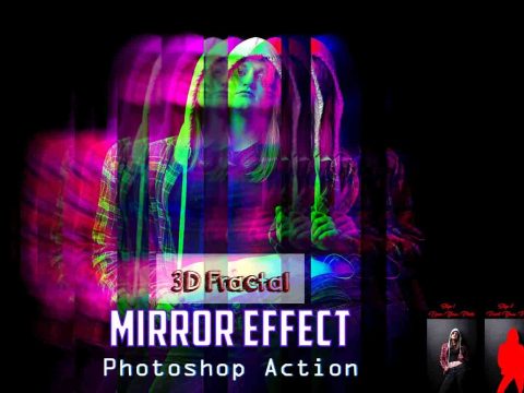 3D Fractal Mirror Effect PS Action 13439721
