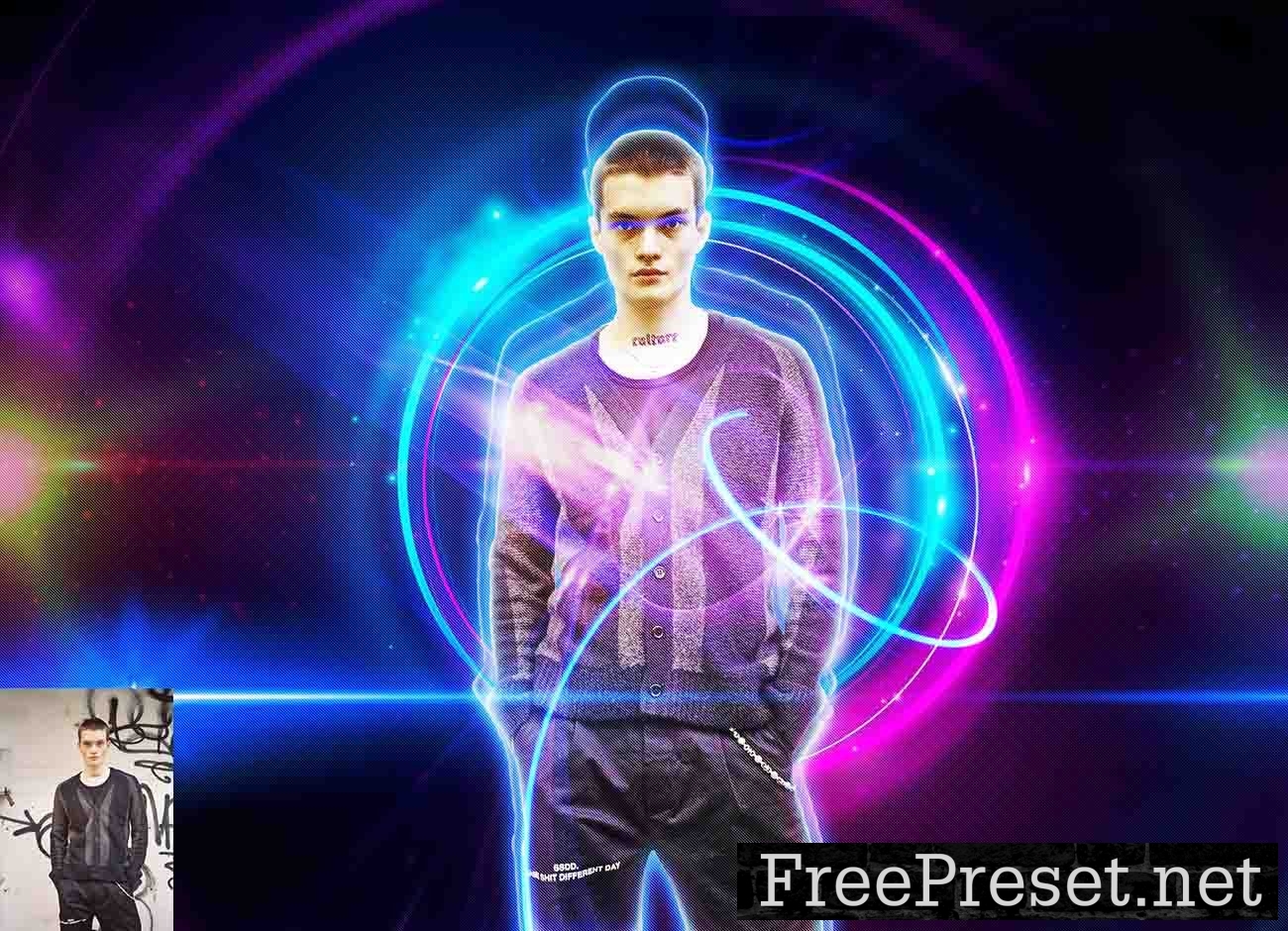 Advance Neon Effect Photoshop Action 11011595