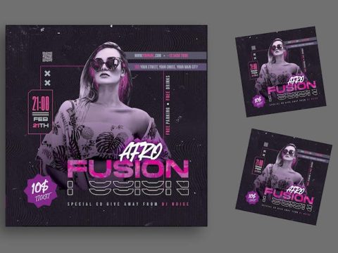 Afro Fusion Party Flyer WYRN2XU