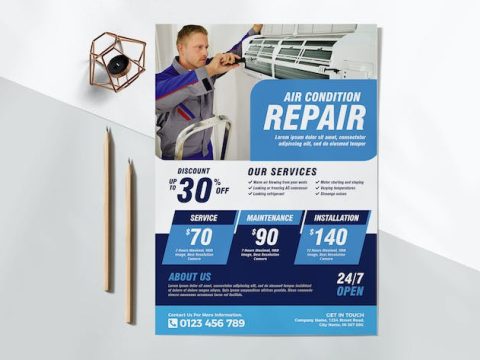 Air Condition Repair Service Flyer WZ6ZW6U