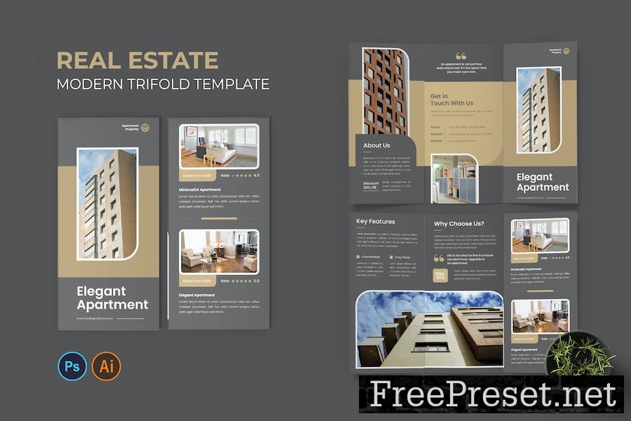 Apartment Trifold Brochure