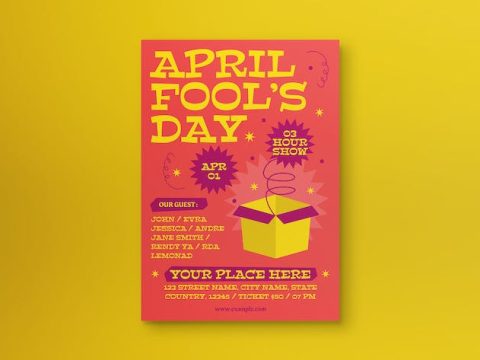 April Fool Day Party Flyer DBJPRRH