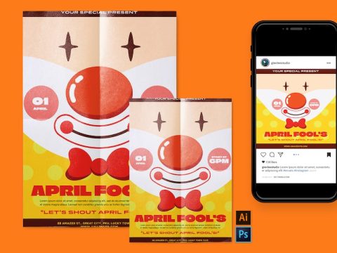 April Fool - Flyer, Poster, Instagram Post