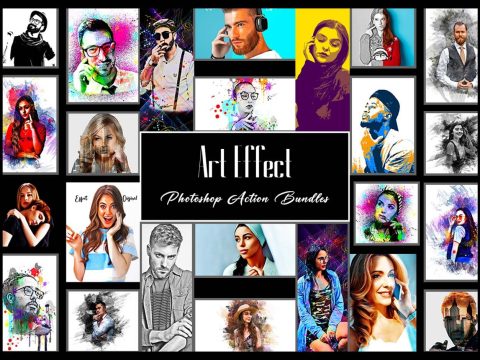 Art Effect Photoshop Action Bundles 10910522