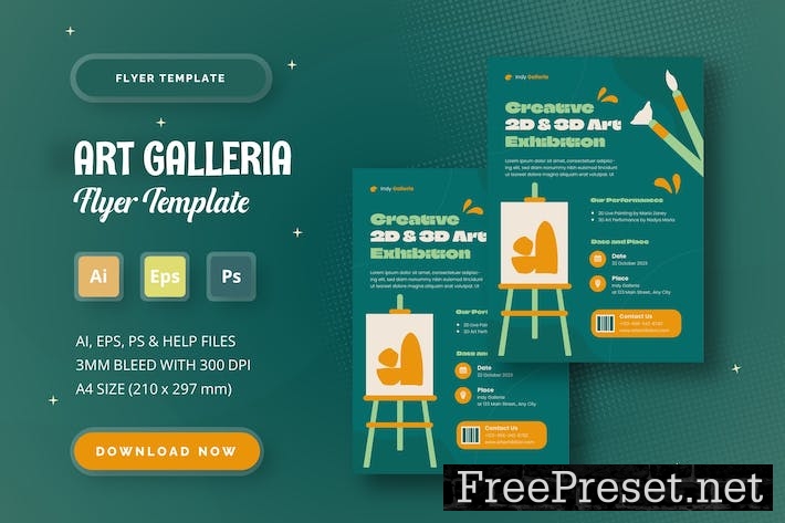 Art Galleria - Flyer Template 5URNY6G