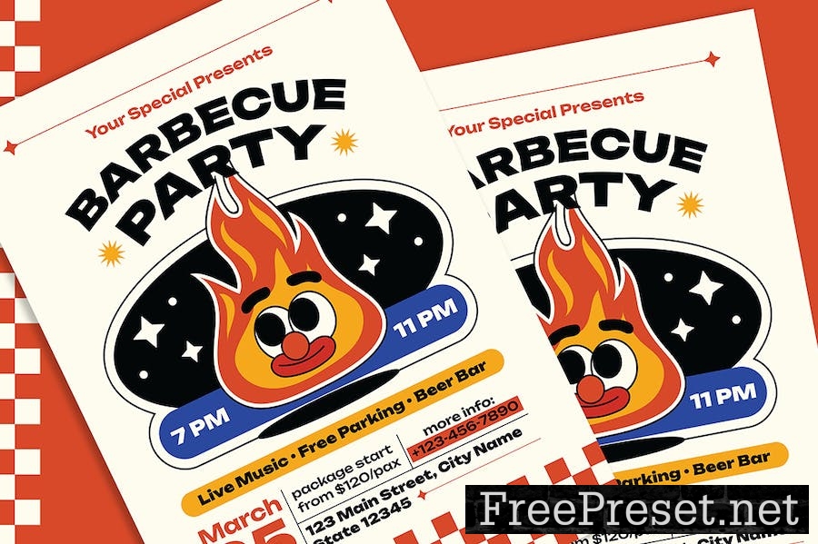 Barbecue Party Flyer PA9XNDB