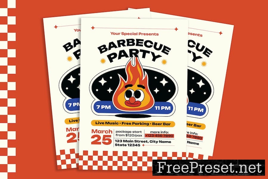 Barbecue Party Flyer PA9XNDB