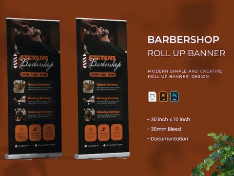 Barbershop - Roll Up Banner DWTYYG7