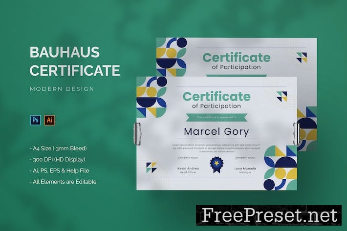 Bauhaus Gemotrics - Certificate