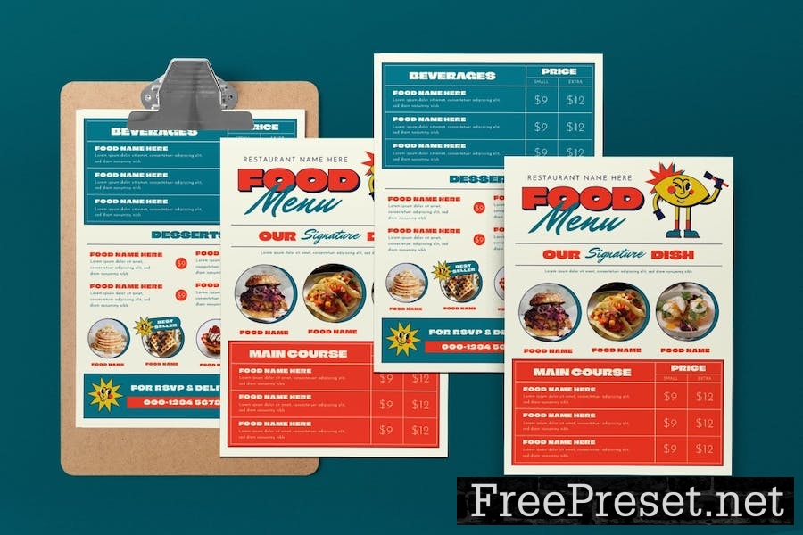 Beige Retro Food Menu MZXD33T