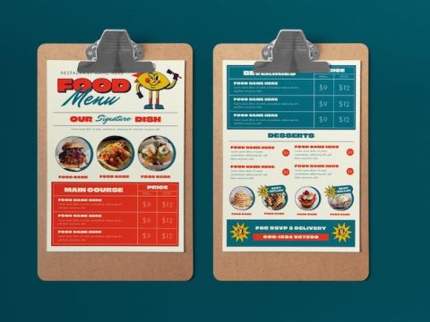 Beige Retro Food Menu MZXD33T