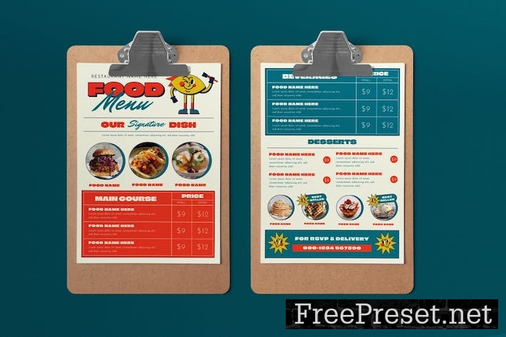 Beige Retro Food Menu MZXD33T