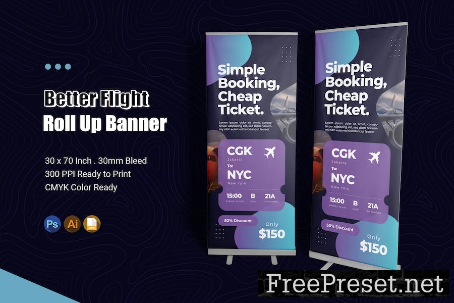 Better Flight Roll Up Banner 4W6ZLB6