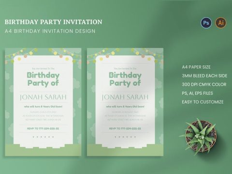 Birthday Party Invitation 492MZKV