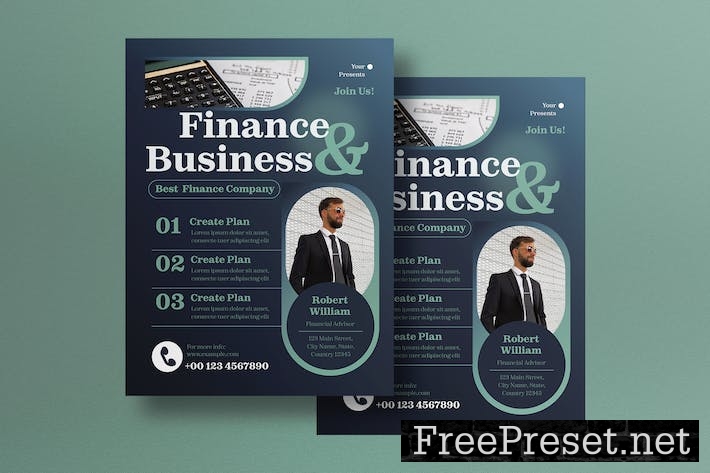 Blue Minimalist Finance Flyer LMMVSRL