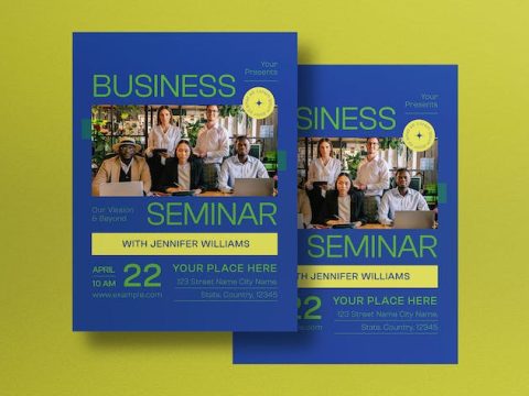 Blue Modern Business Seminar Flyer DLPT25C