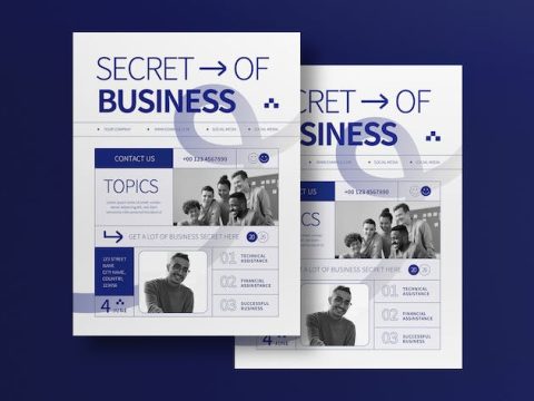 Blue Modern Secret Of Business Flyer TWKU6WA