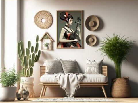 Boho Frame Mockup. Wall Art Mockup 4x6