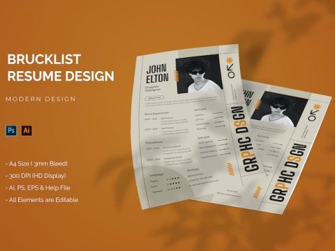 Brucklist - Resume Template