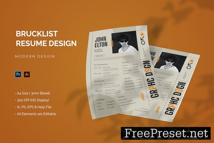 Brucklist - Resume Template