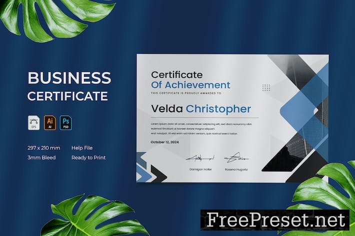 Business - Certificate 23J5CRD