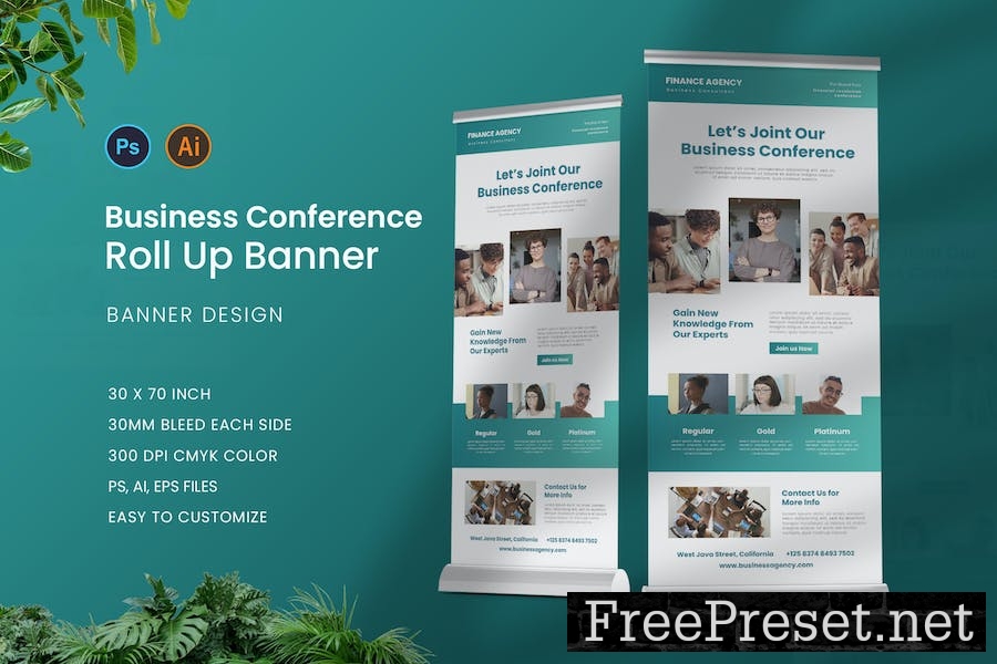 Business Conference Roll Up Banner