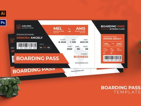 Business Flight Boarding Pass WNTGD6Z