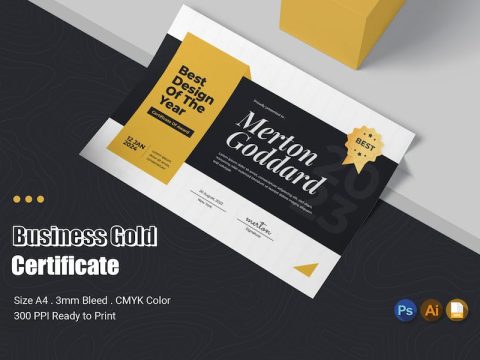 Business Gold Certificate FUU2WCD
