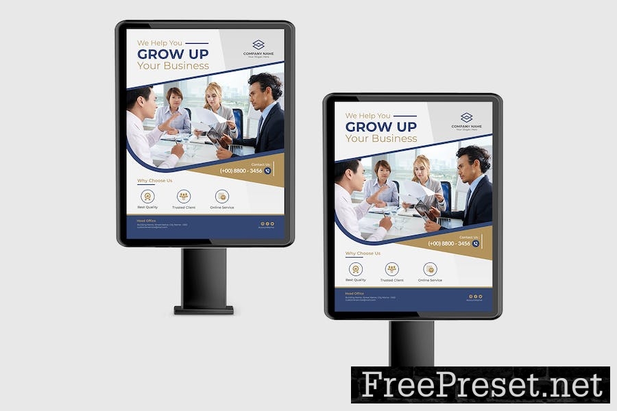 Business Grow Up Services Billboard R3RJ9HH