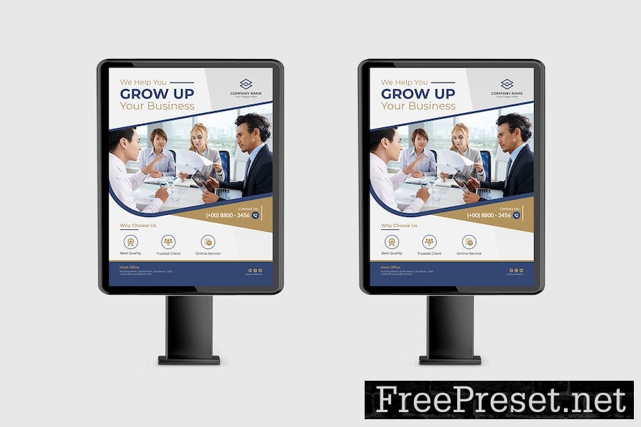 Business Grow Up Services Billboard R3RJ9HH