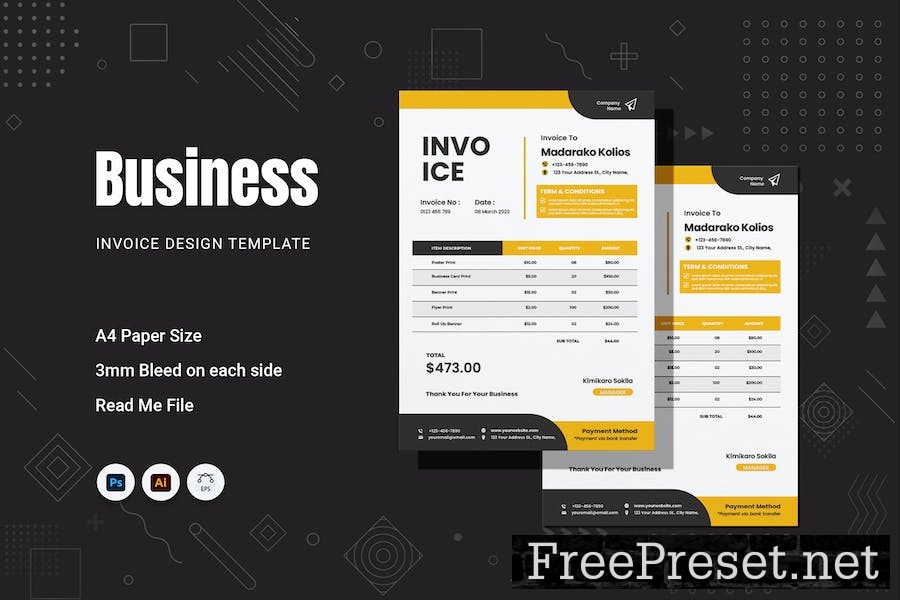 Business Invoice NHURSE4