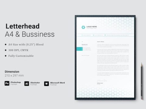 Business Letterhead Template 9NS556A