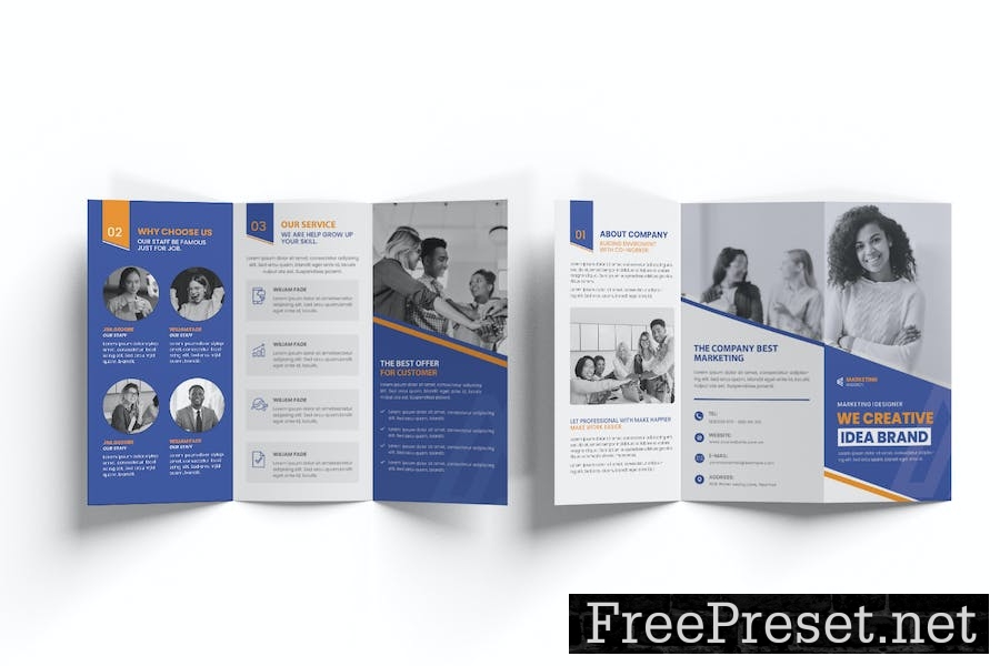 Business Trifold Brochure 6QR7C4N