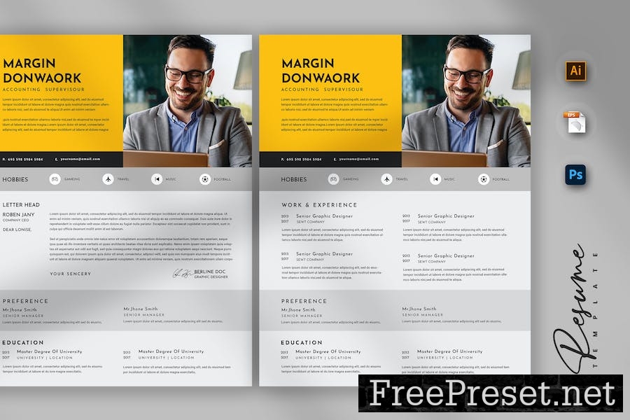 Calleim Creative Resume & CV Template G4Y35R7