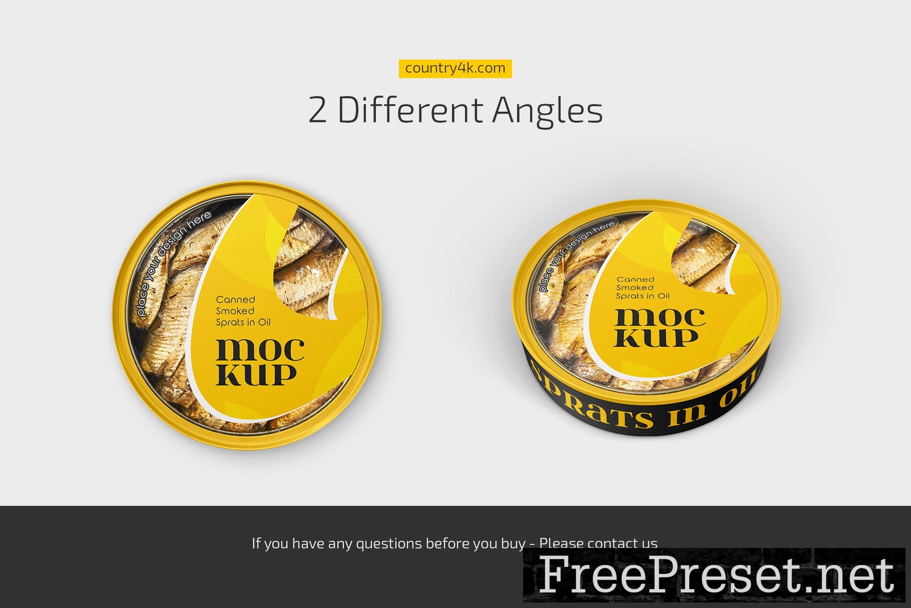 Canned Smoked Sprats in Oil Mockup 13443870