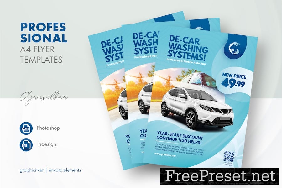 Car Wash Flyer Templates S72J67K