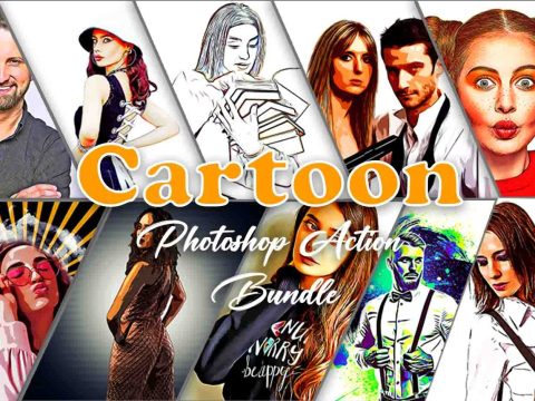 Cartoon Photoshop Action Bundle 10998631