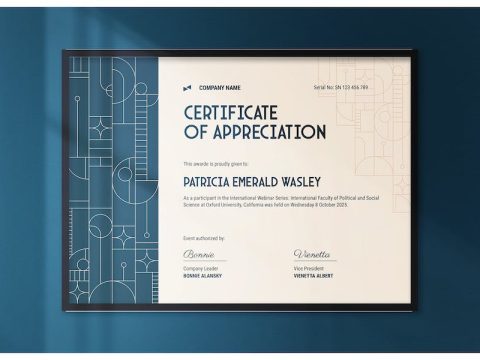 Certificate - Geometric Outline Elegant preview