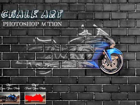 Chalk Art Photoshop Action 12164536