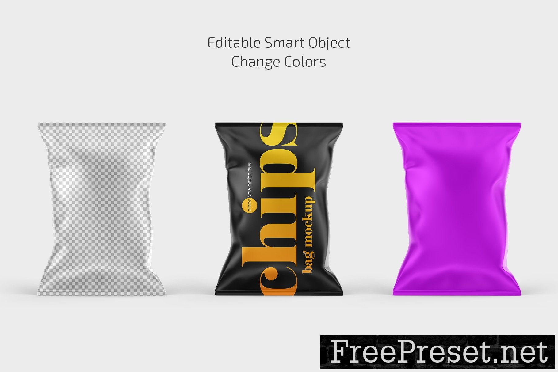 Chips Bag Mockup Set 11024422